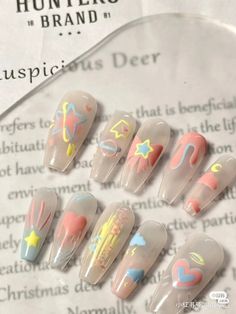 Nail Simple, Y2k Rainbow, Y2k Nail, Nail Growth Tips, Lemon Nails, Nails Y2k, February Nails