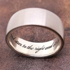 a ring with the words we are going to the right and left hand written on it