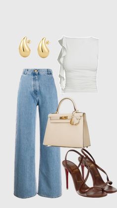 Jean High Heels Outfit, Formal Jeans Outfit, Casual Birthday Party Outfit, College Student Needs, Believe Me, Classy Casual Outfits, To Laugh, College Student, Looks Chic