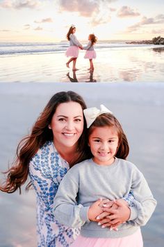 These little girls love each other, and it shows! I loved seeing their family interact during this Petit session on the beach at Coronado. I hope to see them again sometime soon!! | Family beach portrait ideas, portrait photography, beach family photos 1 Year Photos, Beach San Diego