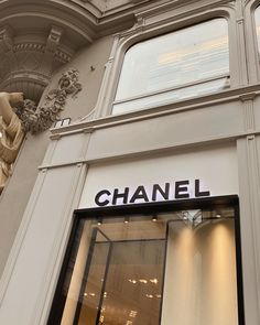 there is a chanel store on the side of this building