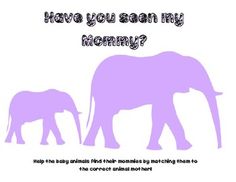 an elephant and her baby are shown with the words have you seen my mommy?