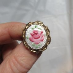 ~ Here is a sweet little pin from around the 50s or 60s. ~ Contact me with any questions and thanks for looking. I have many other vintage goodies in my shop, check it out! Vintage Collectible Enamel Pin, Handmade Vintage Enamel Pin, Vintage Pink Enamel Pin, Vintage Enamel Brooches For Anniversary, Vintage Pink Enamel Brooch Pin, Vintage Pink Enamel Pin Brooch, Vintage Pink Collectible Brooches, Vintage Enamel Brooch Pin For Anniversary, Vintage Pink Enamel Brooches