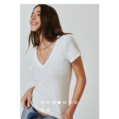 White Anthropologie Pilcro V-Neck Sustainable Short Sleeve Tee Shirt Ribbed Cotton V-neck T-shirt, Ribbed V-neck Top For Layering, White V-neck Top For Everyday Wear, White V-neck Top For Everyday Spring Wear, Chic V-neck T-shirt For Everyday, Ribbed V-neck T-shirt For Summer, Basic V-neck Loungewear Tops, Cotton Ribbed V-neck T-shirt, Casual Ribbed V-neck Top