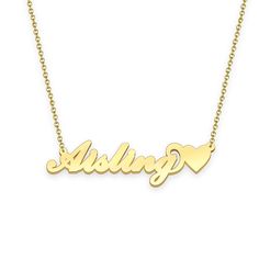 Aisling name necklace with little heart 14k gold unique gifts 
								Add something extra special to your jewelry box with Name Necklace Official engravable necklaces.
								The Aisling's name necklace with little heart unique gifts 14k gold is best gifts for Aisling. Name Necklace Official provides affordable engravable jewelry that won't 
								break the bank. In addition, these pieces make for very thoughtful and appreciated gifts for friends and family. 
								And whether valentine's day gifts, mother's day gifts, christmas gifts, wedding gifts, graduation gifts, birthday gifts,
								 NAME NECKLACE are all the best gift choice store. 14k Gold Heart-shaped Name Necklace For Personalized Gift, Valentine's Day 14k Gold Name Necklace With Hallmark, Valentine's Day Nameplate Necklace With Hallmark, Valentine's Day Yellow Gold Nameplate Necklace, Valentine's Day Hallmark Nameplate Necklace, 14k Gold Name Necklace For Valentine's Day, Valentine's Day Name Necklace With Heart Charm, Valentine's Day Nameplate Necklace With Heart Charm, Valentine's Day Heart Charm Nameplate Necklace