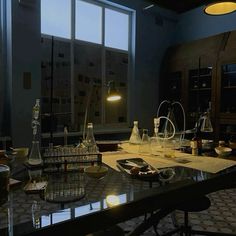 Chemistry Dark Aesthetic, Science Lab At Home, Creepy Science Aesthetic, Chemistry Classroom Aesthetic, Red Laboratory Aesthetic, Cool Laboratory, Dark Academia Laboratory, Material Science Aesthetic, Dark Academia Chemistry Aesthetic