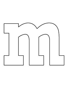 the letter m is made up of lines and letters that appear to be in different directions