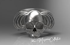 you buy an Original and Guaranteed Sterling Silver 925 product. This masterwork is a handmade piece with a final high polish made with pure sterling silver 925, jewellery box included. Size (all us sizes available) Metal purity 925 sterling silver Silver Skull Ring With Polished Finish For Formal Occasions, Elegant Silver Sterling Silver Skull Ring, Elegant Sterling Silver Skull Ring In Silver, Formal Silver Skull Ring With Polished Finish, Formal White Gold Skull Ring In Sterling Silver, Elegant Sterling Silver Skull Ring, Sterling Silver Skull Jewelry With Polished Finish, Unique Sterling Silver Skull Ring With Polished Finish, Skull Illusion