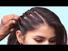 Simpal Hairstyle Girl In Open Hair, Hear Stail Girl, Hair Designs For Girls Easy, Open Hairstyles For Party Simple, Simple Party Hairstyles, Party Hairstyles For Girls, Girls Hair Style, Hair Style Girl, Easy Party Hairstyles