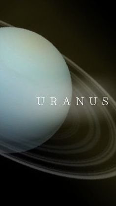 an image of saturn with the word uranus on it