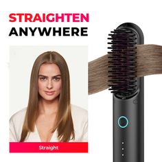 Comb For Curly Hair, Cut Own Hair, Cordless Hair Straightener, Hot Comb, Teeth Design, Hair Straightener Brush, Straightener Brush, Hair Care Gifts, Hair Quiz