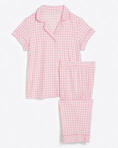 Pajamas Aesthetic, Cozy Pjs, Sleep Time, Cute Pjs, Pink Pajamas, Draper James, Pink Gingham