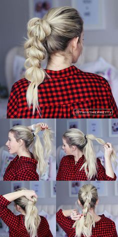 I love this pull through braid!! It looks so fancy but it's so easy! | /livingproofinc/ #yourbesthair Hairstyles Lazy, Hair Tutorials Easy, Easy Braids, Long Blonde, Long Blonde Hair, Twist Hairstyles, Hair Dos