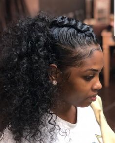 Natural Ponytail Hairstyles For Black Women, Black Hair Updo Hairstyles, Sleek Ponytail Hairstyles, Black Ponytail Hairstyles, Braided Cornrow Hairstyles, Braids Hairstyles Pictures, Natural Hair Updo, Natural Hair Braids, Natural Hair Styles Easy