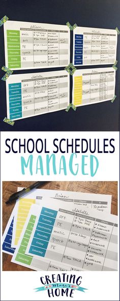 the back to school schedule is shown with text that reads school schedules managed on it