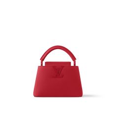 LOUIS VUITTON® - Capucines Mini - Lipstick Red Louis Vuitton Capucines Mini, Louis Vuitton Capucines, Luxury Bags Collection, Trunk Bag, Woman Bags Handbags, Monogram Bag, Louis Vuitton Official, Wallet Pouch, Silver Jewelry Fashion