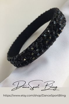 Swarovski Crystal Bracelet, Ballroom Dance Bracelet, ballroom jewelry, Bangle Bracelet, Jet Black Swarovski Crystal Bracelet 1/2" wide, Adjustable Crystal Bangle Bracelet For Evening, Black Band Bracelets For Party, Black Band Bracelet For Party, Crystal Bangle Bracelet For Evening, Adjustable Rhinestone Bracelets For Evening, Evening Rhinestone Bangle Bracelets, Adjustable Crystal Bangle For Party, Evening Rhinestone Bangle Bracelet, Evening Bangle Bracelets With Rhinestones