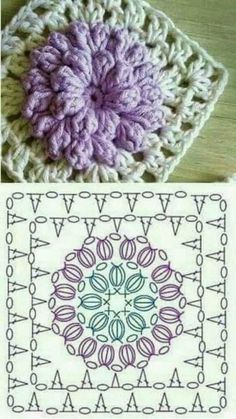 crochet patterns for granny granny's afghans, including square and flower