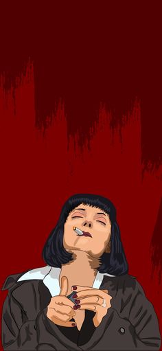 Pulp Fiction Art Wallpaper, Cinema Art Illustration, Movie Art Wallpaper, Movie Scenes To Draw, Pulp Fiction Wallpaper, Uma Thurman Pulp Fiction