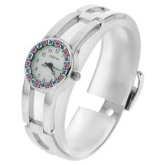 A beautiful design and fashion statement, this Millefiori watch offers a unique combination of trendy style and classic elegance. The handcrafted Millefiori crystal face watch showcases the rich colors and unique patterns that made Murano Millefiori technique world-famous. The mosaic flowers set against modern steel bracelet give this watch its look of contemporary chic and tender feminine appeal. Our unique Murano women's bracelet watch accentuates your look with a fine Venetian flair and works Elegant Multicolor Round Dial Watches, Elegant Multicolor Watches For Gifts, Elegant Multicolor Watches As Gifts, Murano Glass Earrings, Womens Bracelet, Murano Glass Jewelry, Mosaic Flowers, Bracelet Watches Women, Metal Bracelet