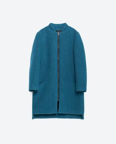 WOOL COAT-Coats-WOMAN | ZARA United States Zara Wool Coat, Blue Wool Coat, Wishlist Clothes, Zara Coat, Prussian Blue, Blue Coat, Fashion 2015, Blue Coats, Petrol Blue