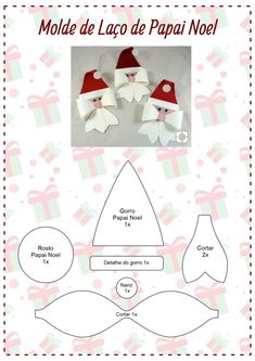 the instructions for how to make paper santas