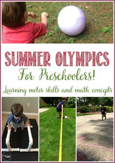 summer olympics for preschoolers learning motor skills and math concepts