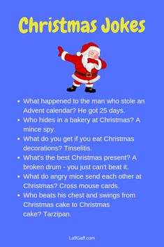 a christmas joke with santa clause on it