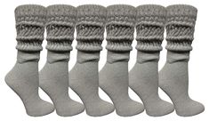 PRICES MAY VARY. 75% Cotton, 10% Acrylic, 10% Polyester, 5% Elastic Imported Pull On closure Machine Wash 6 PAIRS OF WOMENS LIGHTWEIGHT GRAY SOCKS: They can be worn pulled up to the knee as boot socks, or down around your ankle as a scrunch sock. The vintage design will give your look a stylish upgrade. Slouchy crew socks are perfect for lounge or layered under boots Pair with your favorite high top sneakers or boots for a cute retro look. Soft premium cotton for elasticity, breathability, and m High Top Tennis Shoes, Slouch Socks, Grey Socks, Slouchy Boots, Womens Shoe, Fit Womens, Sock Packs, Warm Boots, Socks For Women