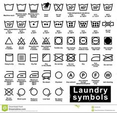 laundry symbols and their meanings in black and white stock photo - 549782