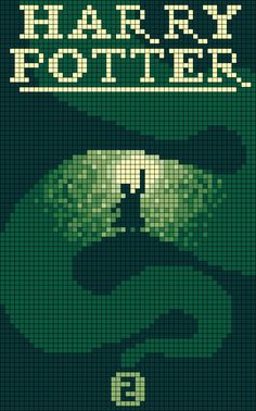 the poster for harry potter's film, which is based on pixellated pixels