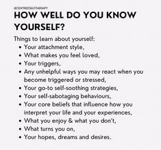 Know Yourself, Core Beliefs, Emotional Awareness