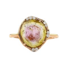 Genuine 1.10 Ct Oval Watermelon Tourmaline Pave Diamond Ring Solid 14K Yellow Gold Handmade Anniversary Jewelry Valentine's Day special Gift NOTE: These Bío Tourmaline gemstones, sourced from natural mines, exhibit inherent variations in both color and shape. As each gemstone is unique, so we will provide you stone selection to choose from. * Item Features- - Items Code: - SGR01422 - 14k Solid Yellow Gold - Gold Purity: - 14k (available in Yellow/ Rose/ White Gold) - Diamond Weight: - 0.08 ct. - Diamond Clarity: - SI - Diamond Color: - G-H - Diamond-Cut: - Excellent (Brilliant Cut) - Diamond Quality: - 100% Genuine - Genuine Watermelon Tourmaline Gemstone Weight: - 1.10 ct * Dimensions- --------------------  Ring Size: - 2 to 10 (Adjustable)  * Custom Order Request- ----------------------- Oval Tourmaline Halo Setting Jewelry, Oval Tourmaline Jewelry With Halo Setting, Pave Diamond Ring, Anniversary Jewelry, Watermelon Tourmaline, Valentines Jewelry, Tourmaline Gemstone, Diamond Clarity, Brilliant Cut Diamond