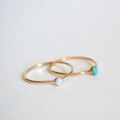 Dainty Gold Turquoise Ring, Turquoise Stackable Dainty Jewelry, Minimalist Turquoise Ring For Everyday, Minimalist Everyday Turquoise Rings, Dainty Stackable Opal Ring Gift, Dainty Turquoise Ring Round Shape Gift, Dainty Blue Turquoise Stackable Ring, Dainty 14k Gold Turquoise Gemstone Ring, Dainty 14k Gold Turquoise Ring