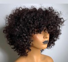 Short Curly Bob With Bangs, Curly Bob With Bangs, Very Short Hairstyles, Hair Styles And Color, Short Sassy Hair, Short Curly Bob, Bob With Bangs, Sassy Hair, Very Short Hair