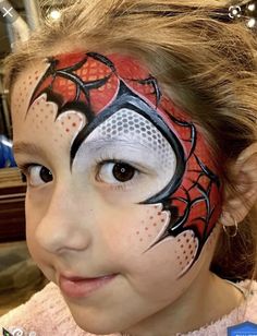 Super Hero Face Paint Easy, Superhero Face Paint Easy, Spiderman Mask Face Paint, Face Painting Superhero, Facepainting Spiderman Easy, Orchard Design