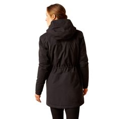 Whether you ride or simply appreciate equestrian fashion, this modern update on the traditional parka is remniscent of waxed cotton but with the soft feel of suede. With all that you need to protect you from the elements, this is one tech-packing, eco-friendly parka. Argentium Parka | Product Features : 0 : DRYShield™ waterproof breathable construction to keep you dry in steady rain|PFC-free EcoDry™ finish repels water, 1 : PrimaLoft® Black Insulation Eco for sustainable, lightweight warmth, 2 : Cheap Black Outerwear For Outdoor, Luxury Waterproof Casual Parka, Luxury Casual Waterproof Parka, Cheap Black Waterproof Outerwear, Waterproof Parka, Equestrian Fashion, Glen Plaid, Heavy Rain, Jacket Long