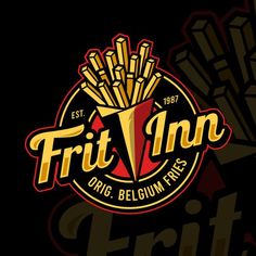 the logo for frito'nn is shown on a black background with red and yellow lettering