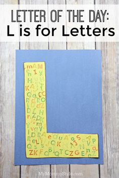 the letter l is for letters made out of construction paper