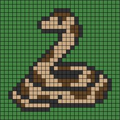 a cross stitch pattern with a snake on it's head and the words, ` i