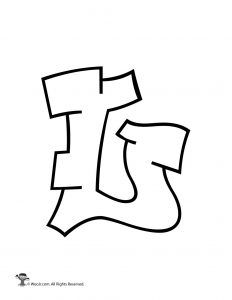 the letter j is made up of black and white lines, which are drawn in different directions