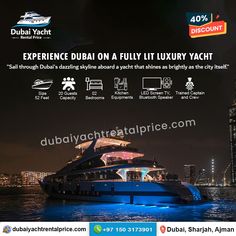 an advertisement for a luxury yacht show in dubai