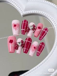 Belle Nails, Lemon Nails, Cute Pink Nails, Wow Nails, Punk Nails, Nail Designs Valentines, Grunge Nails, Nail Design Inspiration