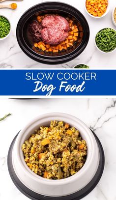 the slow cooker dog food is ready to be eaten