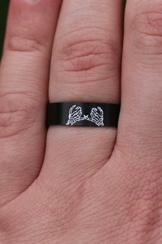 This elegant double skeleton pinky promise ring is built to last, crafted from resilient black stainless steel. Perfect for couples or best friends seeking a meaningful sign of their connection, this ring is sure to become a treasured reminder of their bond. Durable and damage-resistant, this symbolic piece is crafted from strong black stainless steel--a token that will stand the test of time. Product Details: Materials: Black Stainless Steel Color: Black Size: 6mm You will receive one hand-stam Black Gothic Stainless Steel Skull Ring, Black Stainless Steel Skull Ring As Gift, Black Stainless Steel Skull Ring For Gift, Gothic Black Stainless Steel Rings, Black Metal Skull Ring As Gift, Black Metal Skull Ring Gift, Black Metal Skull Ring For Gift, Adjustable Gothic Stainless Steel Rings, Personalized Black Stainless Steel Rings