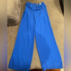 High Waisted Wide Leg Dress Pants In Royal Blue. Never Worn, Nwt. Sold Out On Zara Website. Zara Blue Wide Leg Bottoms, Bohemian Blue Zara Bottoms, Blue Solid Color Wide-leg Pants, Blue Cotton Zara Bottoms, Zara Website, Zara Blue Wide-leg Bottoms, Black Culottes, Tan Trousers, Zara Tweed