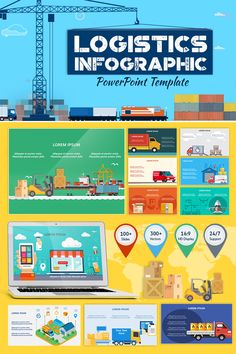 an info board with different types of trucks and cranes on the back, including information about how to use them