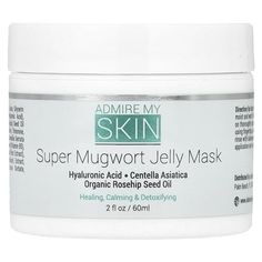 Face Masks Skincare Mugwort Face Mask For Sensitive Skin  Soothing Detoxifying Gel Face Mask Contains Hyaluronic Acid + Centella Asiatica + Rosehip  Size: 2.50. Face Masks Skincare, Face Mask Cream, Gel Face Mask, Mask For Dry Skin, Mask Cream, Skin Face Mask, Skin Care Face Mask, Acne Causes, Rosehip Seed Oil