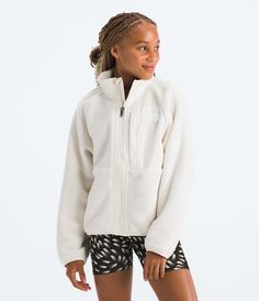 The relaxed-fit Girls’ Yumiori Full-Zip Jacket features 100% recycled, high-pile fleece designed for warmth and comfort—whether they’re playing in the front yard or the forest. As a Circular Design style, this jacket can be recycled with us and turned into something new at the end of its life cycle. Kids' Girls' Fleece [North Face, Northface, thenorthface, the northface, TNF, tnf] Trail Running Women, Women's Windbreaker, Womens Windbreaker, North Face Fleece, Girls Fleece, Running Women, Fleece Jacket, Hats For Men, The North Face