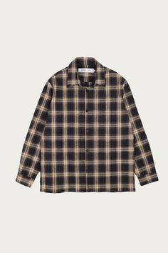 William Frederick - Studio Shirt - Black/Brown Tan Plaid - Canoe Club